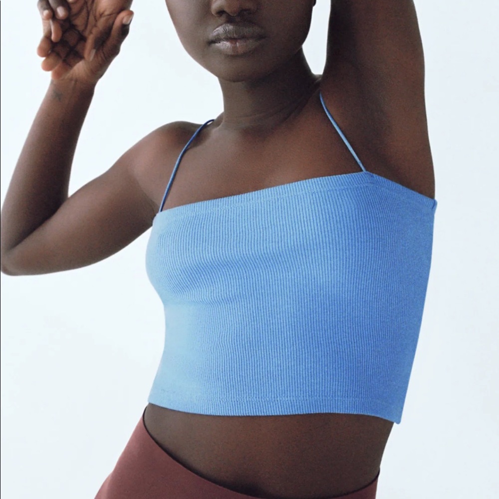 ZARA Rib Bandeau Top